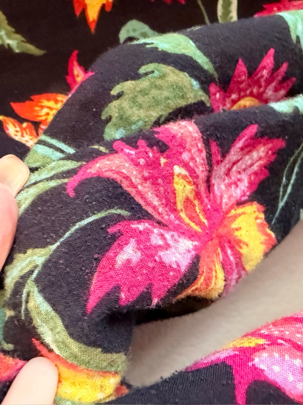 Sundance Leia cotton cropped pants, floral print, pull up draw string size L - Picture 10 of 14